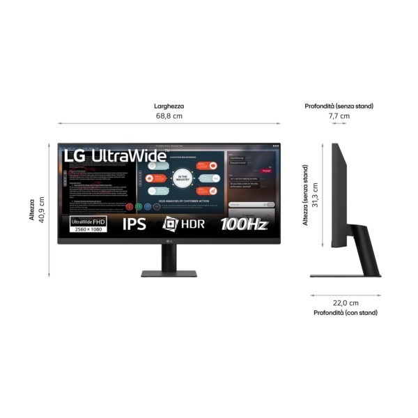 TFT LG UltraWide 29U511A-B 73cm (29")LED,HDMI,DisplayPort