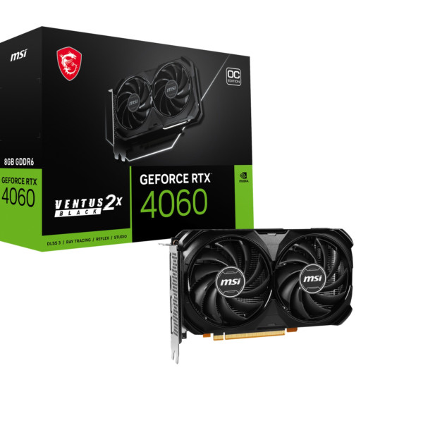 VGA MSI GeForce® RTX 4060 8GB VENTUS 2X BLACK OC