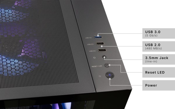Captiva PC Highend Gaming R10-5180 (Ryzen 7 7800X3D/RTX5070 12GB GDDR7/SSD 2TB/32GB/WLAN/Windows 11 Home 64-bit)