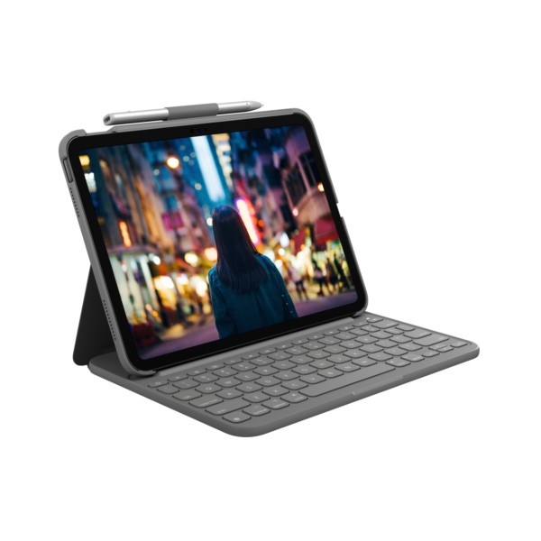 Keyboard Logitech Slim Folio - QWERTZ - Deutsch - iPad (10th gen) (920-011423)