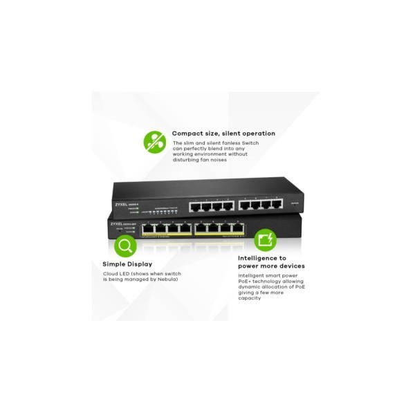 Zyxel Switch 8-port 10/100/1000 GS1915-8EP-EU0101F