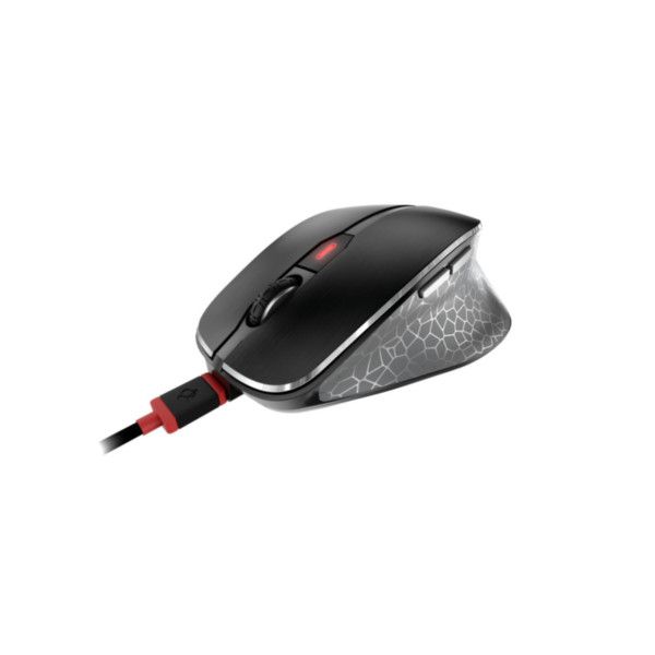 Mouse Cherry MW 8C ERGO - (JW-8600)- ergonomisch - optisch - 6 Tasten - kabellos - 2.4 GHz, Bluetooth 4.0 - kabelloser Empfänger (USB)