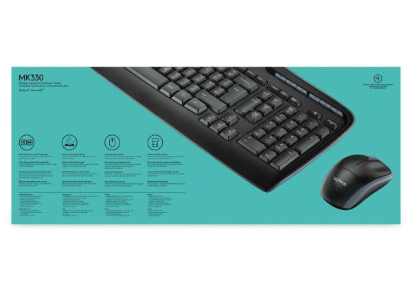Keyboard & Mouse Logitech Wireless Combo MK330 (US) (920-003989)