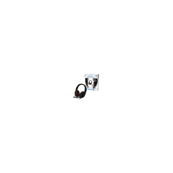 LogiLink Headset Stereo with microphone USB black/red HS0033