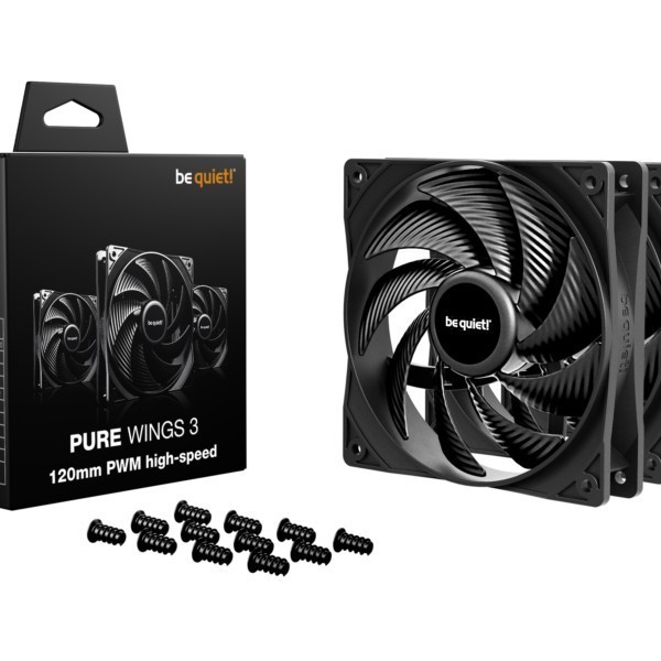 PC- Gehäuselüfter Be Quiet Pure Wings 3 PWM HS 120mm High-Speed BL140 3er Pack
