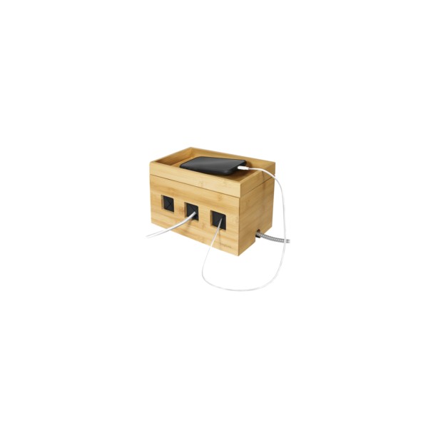 LogiLink Kabelbox bambus braun KAB0076