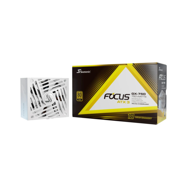 PC- Netzteil Seasonic Focus-GX-750 ATX 3.1 Modular Gold White FOCUS-GX-750-V4-WHITE