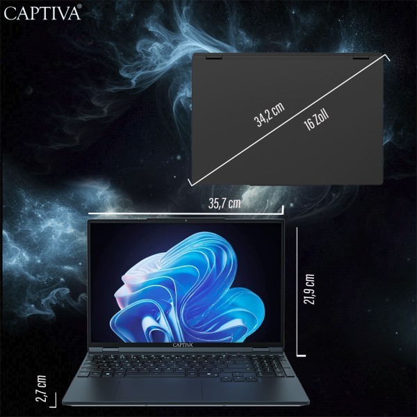 Captiva Notebook Advanced Gaming I94-406GE Ryzen 7 255 (15.3", 16GB, 500GB SSD, GeForce RTX 5060 8GB, Win 11 Pro)