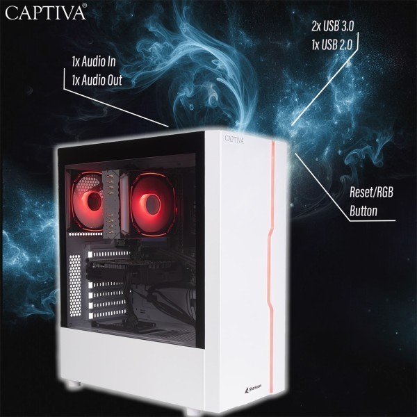 Captiva PC Advanced Gaming I93-340 (i5-14400F/RTX5060 8GB GDDR7/SSD 1TB/16GB/WLAN/w/o OS)