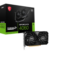 VGA MSI GeForce® RTX 4060 8GB VENTUS 2X BLACK OC VGA MSI GeForce® RTX 4060 8GB VENTUS 2X BLACK OC