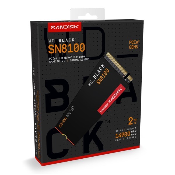 SSD WD Black 2TB SN8100 NVME M.2 PCI Express WDS200T1X0M PCIe 5.0 x4