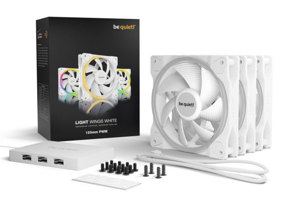 PC- Gehäuselüfter Be Quiet Light Wings 120mm PWM White Triple Pack (BL100)