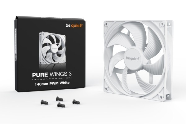 PC- Gehäuselüfter Be Quiet Pure Wings 3 PWM 140mm white BL112