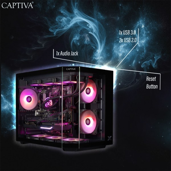 Captiva PC Highend Gaming R93-982 (Ryzen 7 7700X/RTX5070 12GB GDDR7/SSD 2TB/32GB/WLAN/w/o OS)