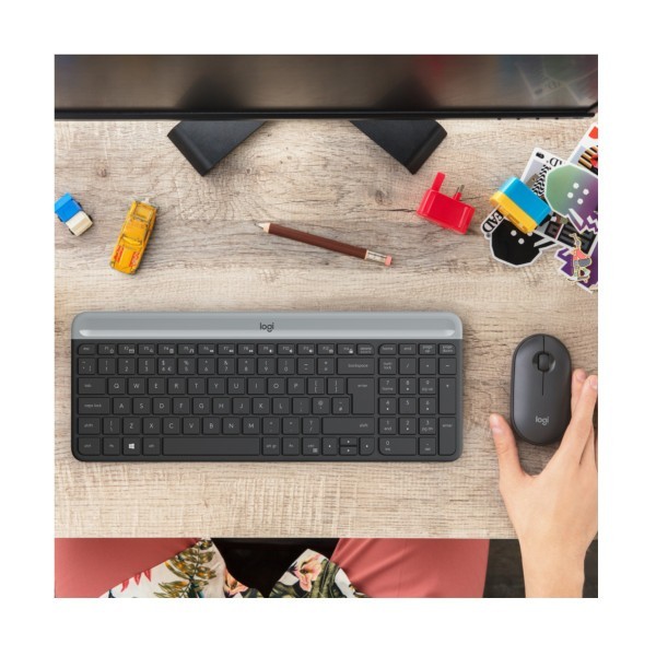 B-Keyboard & Mouse Logitech Slim Wireless Combo MK470 (US) (920-009204)
