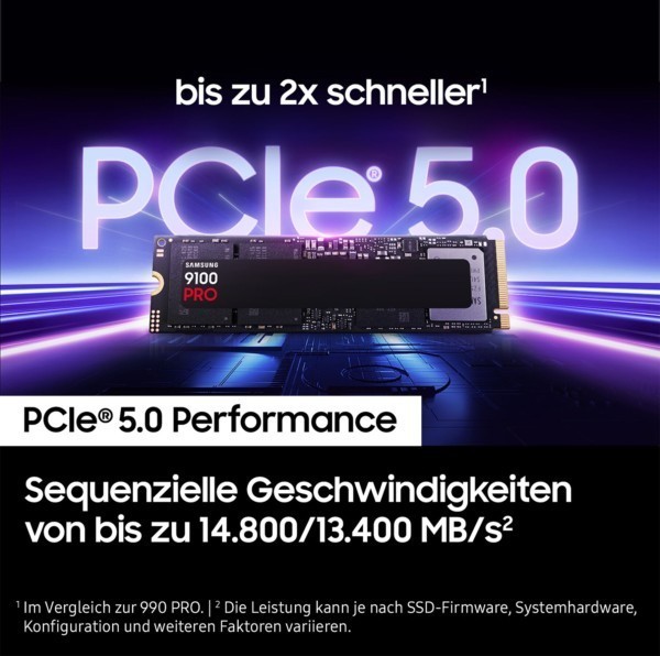 SSD Samsung 9100 Pro M.2 1TB NVMe MZ-VAP1T0BW PCIe 5.0