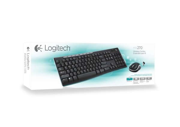 B-Keyboard & Mouse Logitech Wireless Combo MK270 black (US) (920-004523)