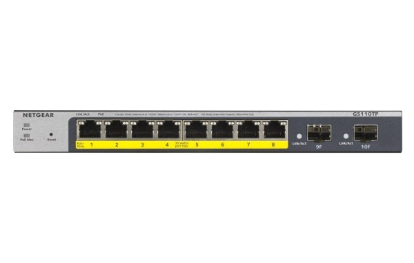B-NETGEAR Switch Desktop Gigabit Smart 8-port 10/100/1000 GS110TP-300EUS