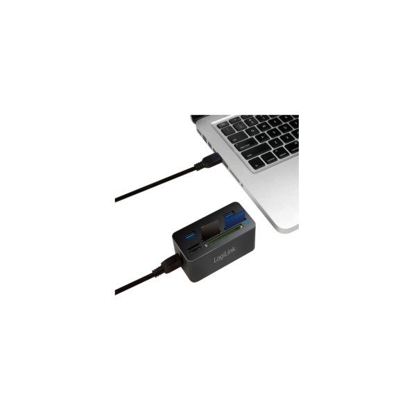 LogiLink USB 3.0-Hub mit AIO-Kartenleser - CR0042