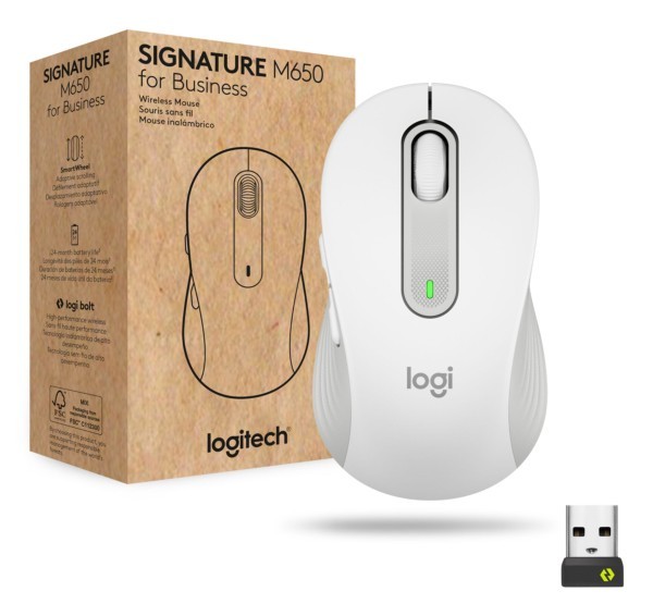 Mouse Logitech Signature M650 Business Bluetooth - weiß (910-006275)