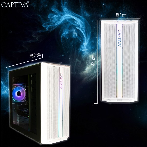 Captiva PC Advanced Gaming R98-637 (Ryzen 5 5500/RTX5060 8GB GDDR5/SSD 500GB/8GB/WLAN/Windows 11 Home 64-bit)