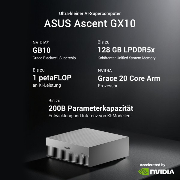 Asus Ascent GX10-GG0026BN - MINI PC- Stellar Gray (inklusive Gema)