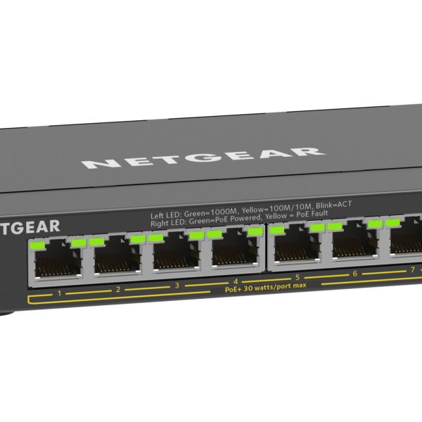 Netgear Plus Switch 8-port 10/100/1000 GS308EP-100PES