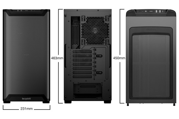 PC- Gehäuse BeQuiet Pure Base 501 Airflow - black