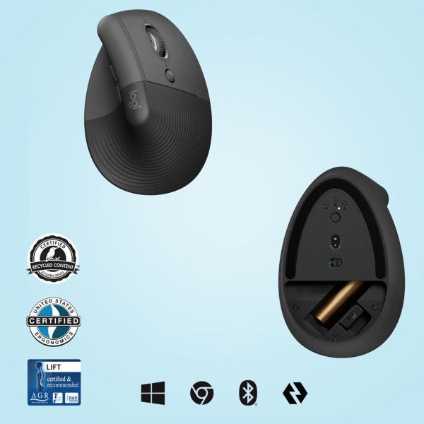 Mouse Logitech Lift Grafit (910-006473)