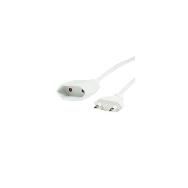 Kabel LogiLink Netzkabelverlängerung CEE7/16 weiß 2m CP126