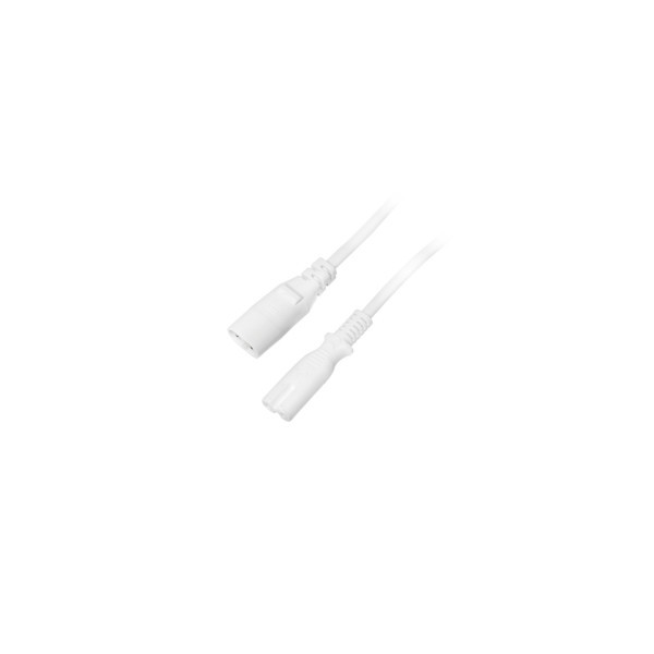 Kabel LogiLink Netzkabelverlängerung IEC C8 zu IEC C7 weiß 2 m CP132