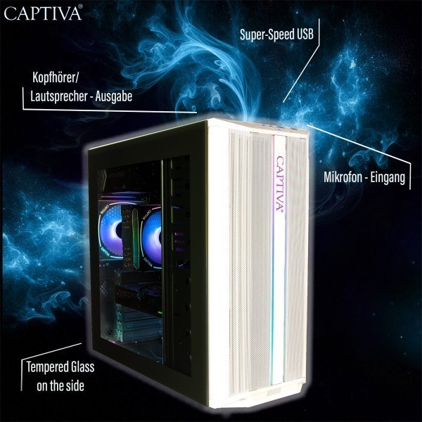 Captiva PC Advanced Gaming R93-014 (Ryzen 7 9700X/RTX5060 8GB GDDR7/SSD 1TB/16GB/WLAN/w/o OS)