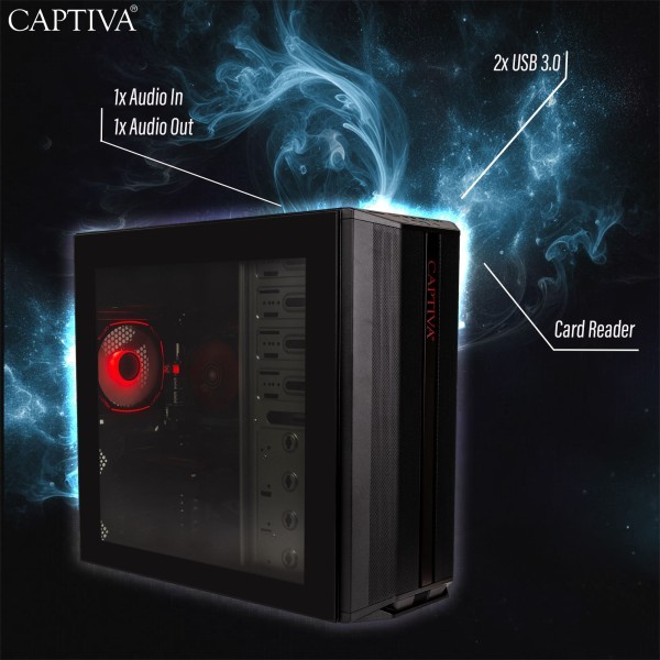Captiva PC Highend Gaming I10-4133 (Ultra 5 225/RTX 5050 8GB GDDR6/SSD 1TB/32GB/WLAN/w/o OS)
