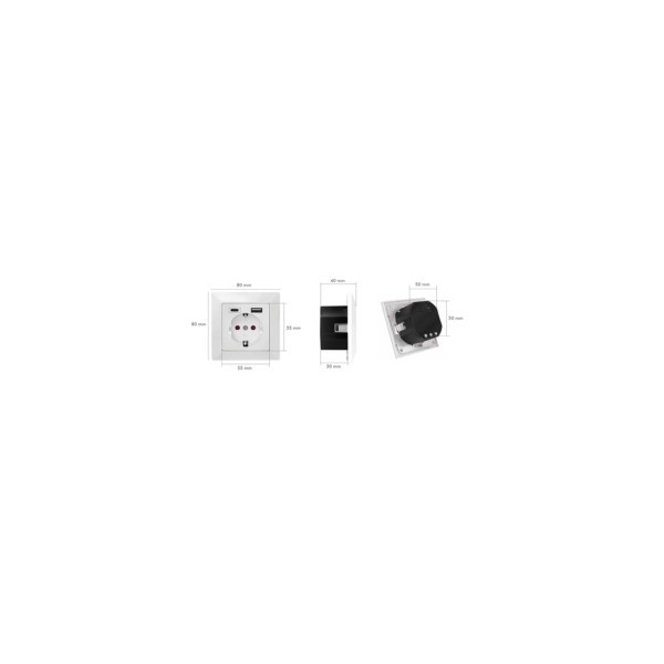 LogiLink Steckdose mit USB-C und USB Anschluss PA0262