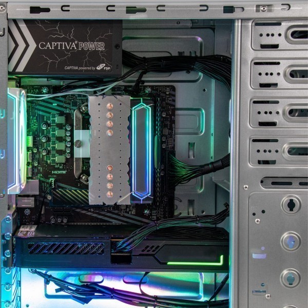 Captiva PC Highend Gaming R10-0010 (Ryzen 7 9700X/RX9060 XT 16GB GDDR6/SSD 2TB/32GB/WLAN/w/o OS)