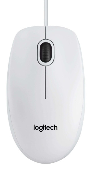 B-Mouse Logitech B100 Optical USB Mouse weiß (910-003360)