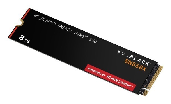SSD WD Black 8TB SN850X Gaming NVME M.2 PCIe 4.0 x4 WDS800T2X0E