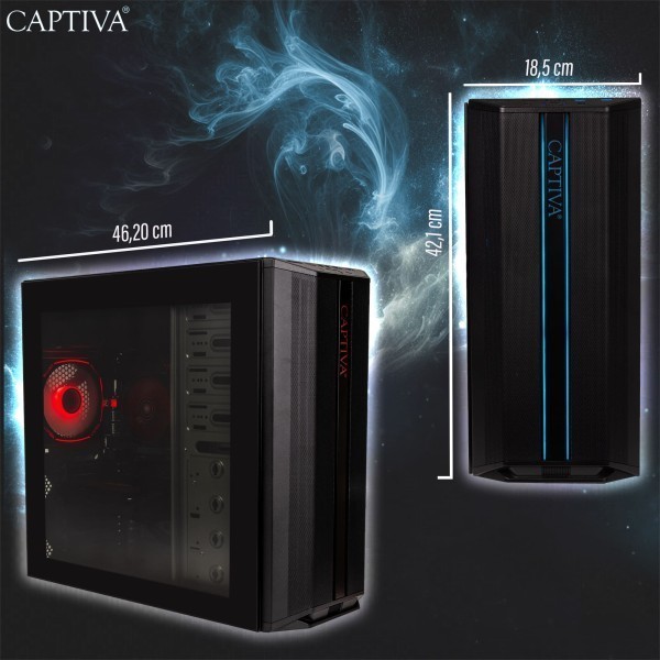 Captiva PC Entry Gaming R10-1551 (Ryzen 7 5700X/ARC B580 12GB GDDR6/SSD 1TB/16GB/WLAN/Windows 11 Home 64-bit)