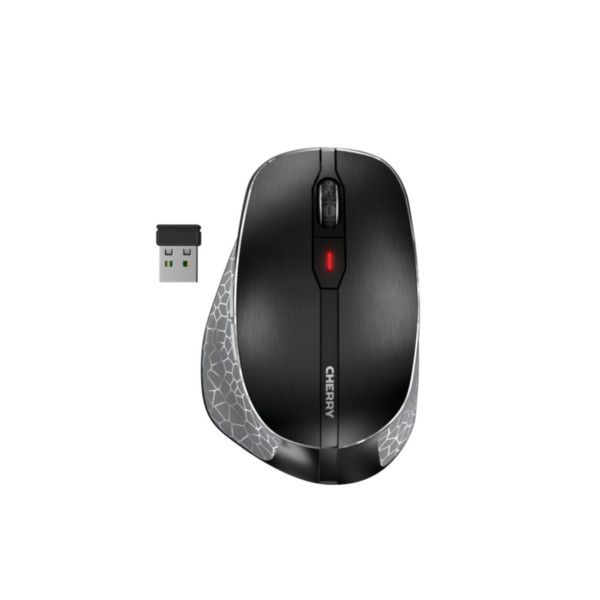 Mouse Cherry MW 8C ERGO - (JW-8600)- ergonomisch - optisch - 6 Tasten - kabellos - 2.4 GHz, Bluetooth 4.0 - kabelloser Empfänger (USB)