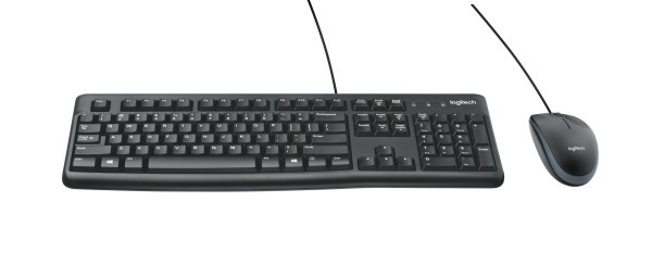 B-Keyboard & Mouse Logitech Wired Combo MK120 black  (US) (920-002562)