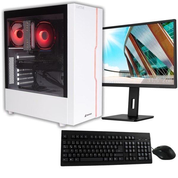 Captiva PC Advanced Gaming R93-508 TFT Bundle (Ryzen 7 5700X/RTX5060 8GB GDDR7/SSD 1TB/32GB/WLAN/w/o OS)