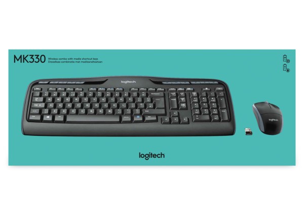 B-Keyboard & Mouse Logitech Wireless Combo MK330 (US) (920-003989)