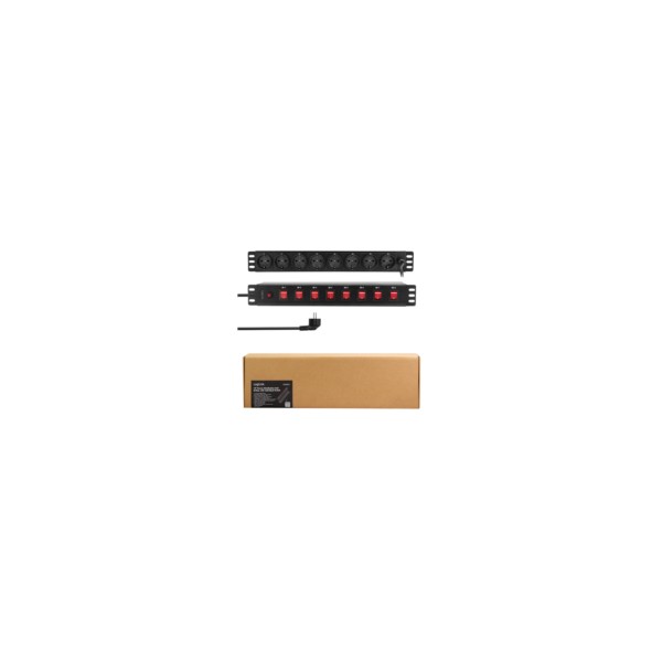 LogiLink Steckdosenleiste 8-fach (CEE7/7) PDU Steckdosenleiste Rack PDU8D01
