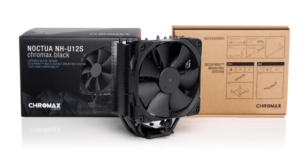 Noctua NH-U12S chromax.black - Kühler - 12 cm - 300 RPM - 1500 RPM - 22,4 dB - 93,4 m³/h