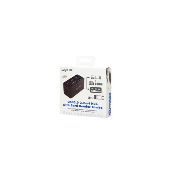 LogiLink USB 3.0-Hub mit AIO-Kartenleser - CR0042