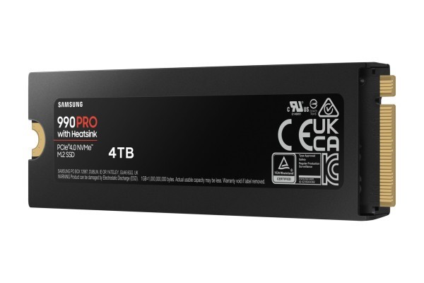 SSD Samsung 990 Pro M.2 4TB NVMe MZ-V9P4T0CW PCIe 4.0 x4 Heatsink