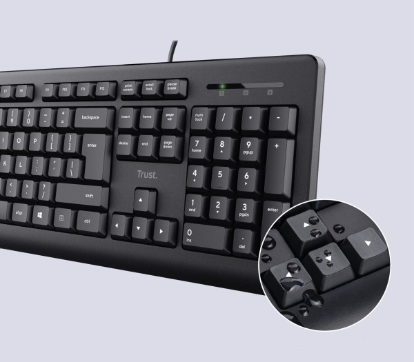 Keyboard & Mouse Trust TKM-250 schwarz 23978
