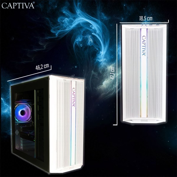 Captiva PC Advanced Gaming R93-051 (Ryzen 5 5500/RTX5060 Ti 8GB GDDR7/SSD 1TB/32GB/WLAN/w/o OS)