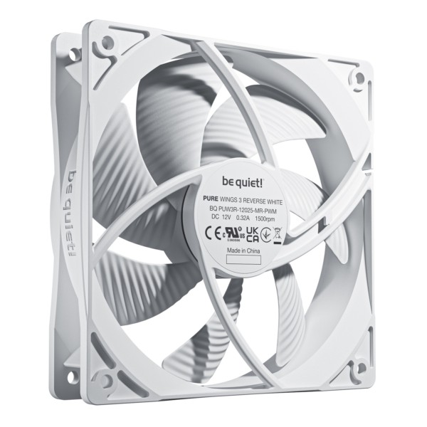 PC- Gehäuselüfter Be Quiet Pure Wings 3 PWM 120mm Reverse White BL136 3er Pack