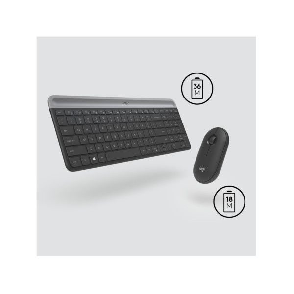 Keyboard & Mouse Logitech Slim Wireless Combo MK470 (US) (920-009204)